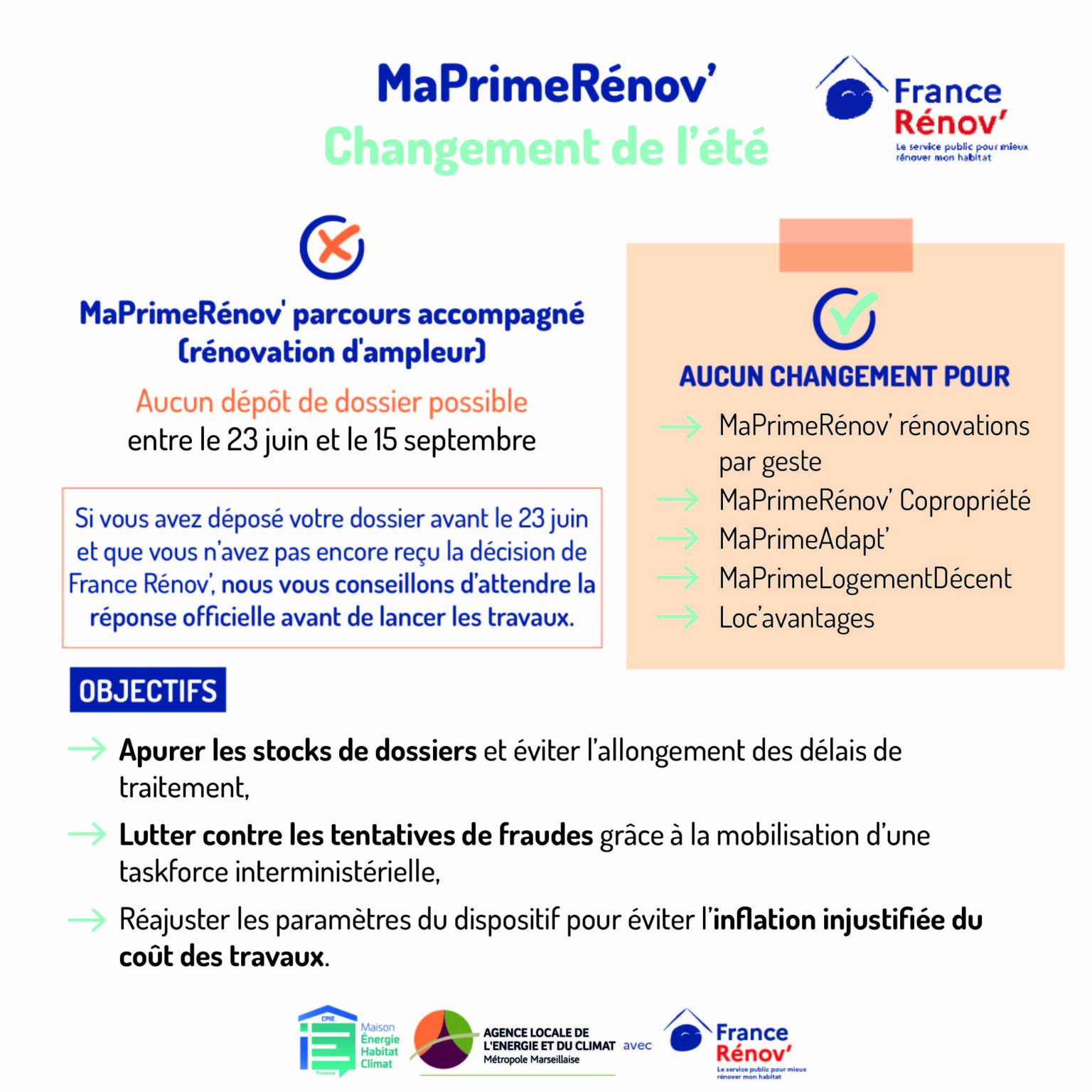 MaPrimeRénov’ parcours accompagné suspendue cet été